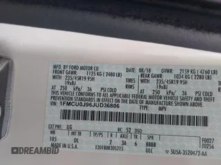 2018 Ford Escape Titanium with VIN 1FMCU0J96JUD36806, listed as a IAAI auction lot 42198506 with 50,710 mi miles and . Bid and sale history available at DreamBid. Image 9.