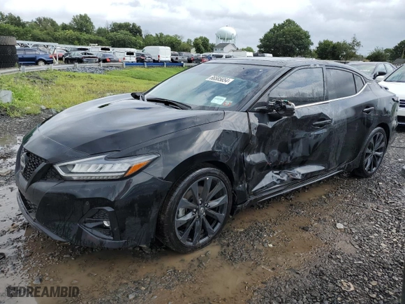 2023 Nissan Maxima SR with VIN 1N4AA6EV8PC506487, listed as a Copart auction lot 66585654 with 770 mi miles and Salvage Title. Bid and sale history available at carsss.com. Image 1.