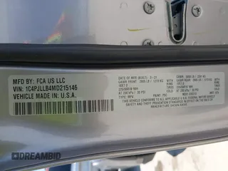 2021 Jeep Cherokee Altitude z VIN 1C4PJLLB4MD215146, wystawiony jako IAAI lot #42253929 z przebiegiem 42 666 mil mil oraz . Historia ofert i sprzedaży dostępna na DreamBid. Obrazek 9.