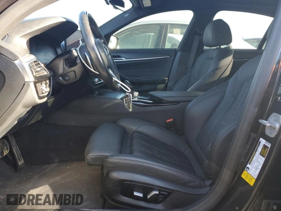 2021 BMW 5 Series 540i with VIN WBA53BJ09MCG05923, listed as a Copart auction lot 48312385 with 41,989 mi miles and Salvage Title. Bid and sale history available at DreamBid. Image 7.