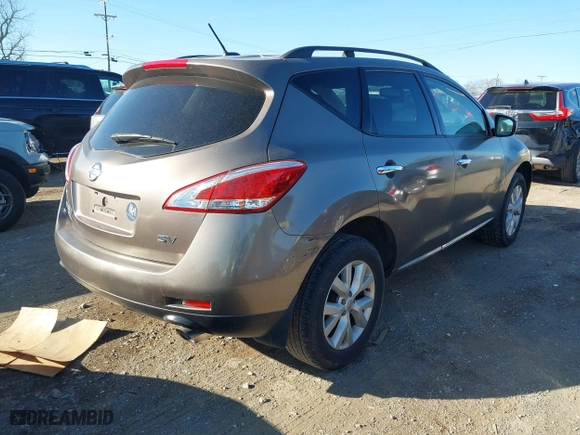 2014 Nissan Murano SL with VIN JN8AZ1MU3EW413892, listed as a IAAI auction lot 41418313 with 156,898 mi miles. Bid and sale history available at carsss.com. Image 4.