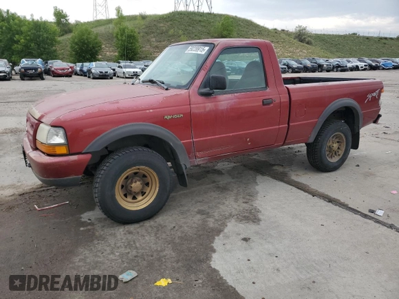 1998 Ford Ranger XL z VIN 1FTYR11U4WPB26006, wystawiony jako Copart lot #59239915 z przebiegiem 174 830 mil mil oraz Czysty tytuł • Clean title. Historia ofert i sprzedaży dostępna na DreamBid. Obrazek 1.