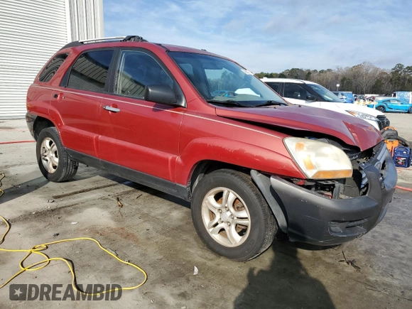 2005 Kia Sportage LX with VIN KNDJF723257122120, listed as a Copart auction lot 43386055 with 191,082 mi miles and Salvage Title. Bid and sale history available at carsss.com. Image 4.