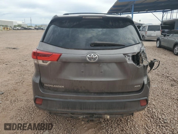 2018 Toyota Highlander LE with VIN 5TDBZRFHXJS812985, listed as a Copart auction lot 58732535 with 93,411 mi miles and Salvage title. Bid and sale history available at DreamBid. Image 6.