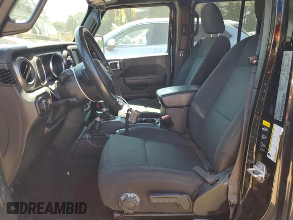 2022 Jeep Wrangler Unlimited Sport with VIN 1C4HJXDG5NW155504, listed as a Copart auction lot 70189964 with 44,101 mi miles and Salvage Title. Bid and sale history available at DreamBid. Image 7.