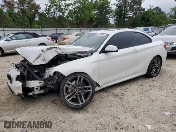 2018 BMW 2 Series 230i xDrive with VIN WBA2J3C54JVA49821, listed as a Copart auction lot 61046555 with 51,167 mi miles and Salvage title. Bid and sale history available at DreamBid. Image 1.
