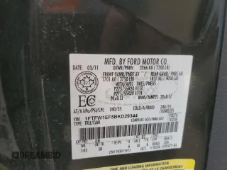 2011 Ford F-150 XL with VIN 1FTFW1EF5BKD29344, listed as a Copart auction lot 50380205 with 117,289 mi miles and Salvage Title. Bid and sale history available at DreamBid. Image 14.