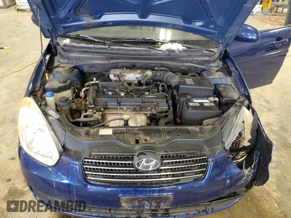 2008 Hyundai Accent GLS with VIN KMHCN46C78U279499, listed as a Copart auction lot 48026805 with 152,986 mi miles and Salvage Title. Bid and sale history available at carsss.com. Image 11.