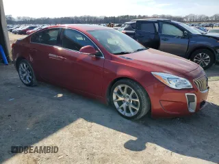 2015 Buick Regal GS with VIN 2G4GT5GX8F9120161, listed as a Copart auction lot 44225515 with 137,437 mi miles and Salvage Title. Bid and sale history available at DreamBid. Image 4.