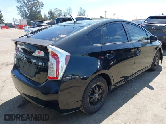 2013 Toyota Prius One with VIN JTDKN3DU6D0338436, listed as a IAAI auction lot 41881367 with 172,968 mi miles. Bid and sale history available at carsss.com. Image 4.