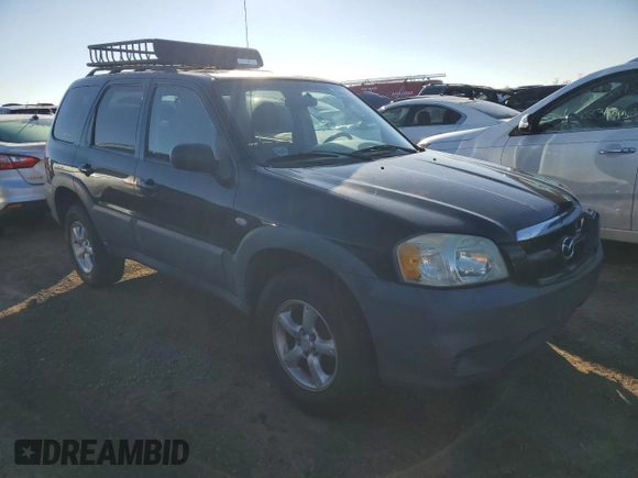 2005 Mazda Tribute i with VIN 4F2YZ02Z75KM57730, listed as a Copart auction lot 82480024 with 188,236 mi miles and Salvage Title. Bid and sale history available at carsss.com. Image 4.