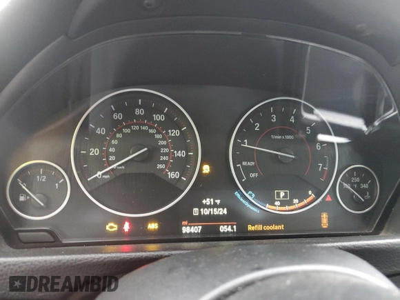 2018 BMW 4 Series 440i with VIN WBA4J5C50JBF07358, listed as a Copart auction lot 80349094 with 98,407 mi miles and Salvage Title. Bid and sale history available at DreamBid. Image 9.