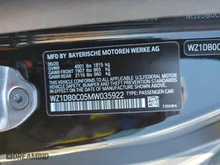 2021 Toyota GR Supra 3.0 with VIN WZ1DB0C05MW035922, listed as a Copart auction lot 43603042 with 0 mi miles and Salvage Title. Bid and sale history available at carsss.com. Image 10.