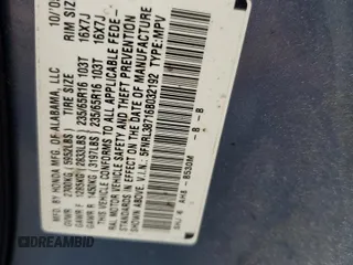 2006 Honda Odyssey EX-L z VIN 5FNRL38716B032192, wystawiony jako Copart lot #58402895 z przebiegiem 148 496 mil mil oraz Szkoda całkowita • Salvage title. Historia ofert i sprzedaży dostępna na DreamBid. Obrazek 13.