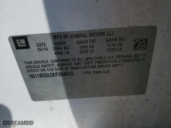 2014 Chevrolet Malibu LT with VIN 1G11E5SL0EF294975, listed as a Copart auction lot 49637155 with 147,487 mi miles and Clean Title. Bid and sale history available at carsss.com. Image 12.