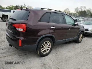 2015 Kia Sorento LX with VIN 5XYKTDA70FG653790, listed as a Copart auction lot 51019724 with 140,002 mi miles and Clean Title. Bid and sale history available at carsss.com. Image 3.