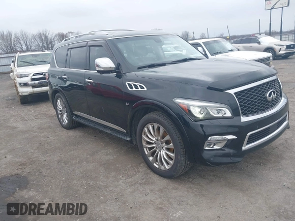 2016 Infiniti QX80 with VIN JN8AZ2NE7G9125856, listed as a IAAI auction lot 41480843 with 148,375 mi miles. Bid and sale history available at carsss.com. Image 1.