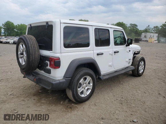 2022 Jeep Wrangler Unlimited Willys with VIN 1C4HJXDN4NW122752, listed as a Copart auction lot 58644854 with Not Provided miles and Salvage Title. Bid and sale history available at DreamBid. Image 3.