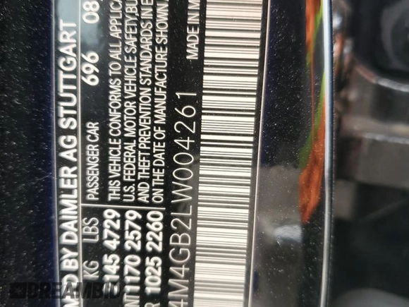 2020 Mercedes-Benz GLB 250 z VIN WDC4M4GB2LW004261, wystawiony jako Copart lot #48759745 z przebiegiem 49 362 mil mil oraz Szkoda całkowita • Salvage title. Historia ofert i sprzedaży dostępna na DreamBid. Obrazek 13.