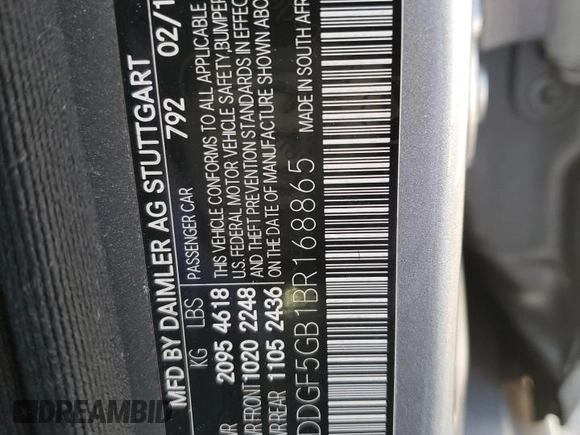 2011 Mercedes-Benz C 350 Sport with VIN WDDGF5GB1BR168865, listed as a Copart auction lot 42651305 with 54,528 mi miles and Salvage title. Bid and sale history available at DreamBid. Image 15.