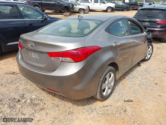 2013 Hyundai Elantra GLS with VIN 5NPDH4AE6DH393782, listed as a IAAI auction lot 42007025 with 96,918 mi miles. Bid and sale history available at carsss.com. Image 4.