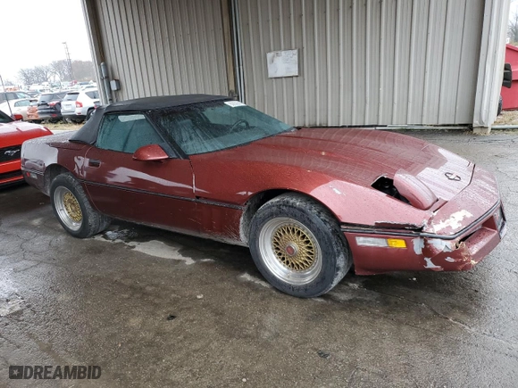 1987 Chevrolet Corvette with VIN 1G1YY3181H5107549, listed as a Copart auction lot 80636944 with 92,561 mi miles and Salvage Title. Bid and sale history available at carsss.com. Image 4.