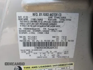 2008 Ford Taurus X SEL с VIN 1FMDK05W28GA04283, выставлен на аукционе IAAI как лот 42478636 с пробегом 133 940 миль миль и . История ставок и продаж доступна на DreamBid. Изображение 9.