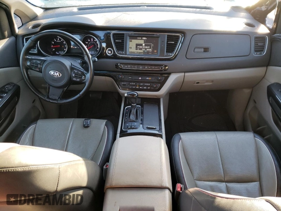 2015 Kia Sedona SX with VIN KNDMC5C14F6038900, listed as a Copart auction lot 44683445 with 166,793 mi miles and Salvage Title. Bid and sale history available at carsss.com. Image 8.