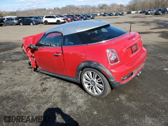 2012 MINI Coupe S z VIN WMWSX3C54CT154692, wystawiony jako Copart lot #45290325 z przebiegiem Nie podano mil oraz Szkoda całkowita • Salvage title. Historia ofert i sprzedaży dostępna na DreamBid. Obrazek 2.