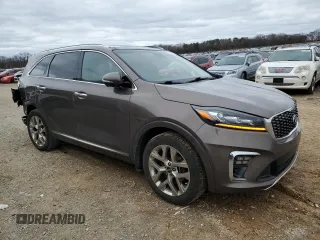 2019 Kia Sorento SX z VIN 5XYPK4A51KG591866, wystawiony jako Copart lot #47398695 z przebiegiem 119 126 mil mil oraz Szkoda całkowita • Salvage title. Historia ofert i sprzedaży dostępna na DreamBid. Obrazek 4.