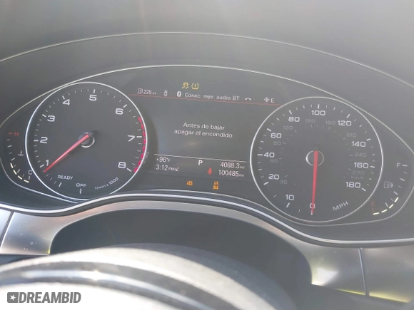 2016 Audi A6 3.0T Premium Plus with VIN WAUFGAFC9GN003664, listed as a IAAI auction lot 41890962 with 100,485 mi miles. Bid and sale history available at carsss.com. Image 7.