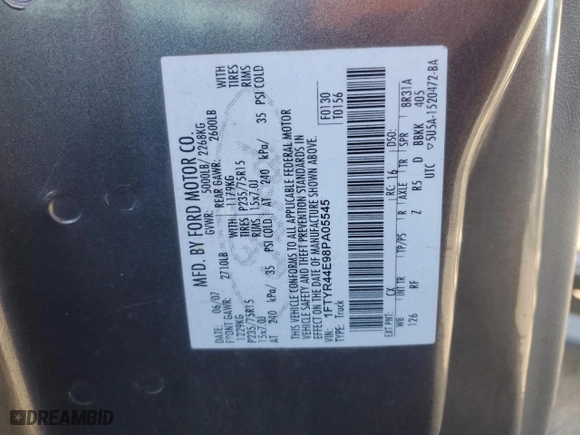 2008 Ford Ranger XLT with VIN 1FTYR44E98PA05545, listed as a Copart auction lot 88788775 with 153,910 mi miles and Salvage Title. Bid and sale history available at carsss.com. Image 12.