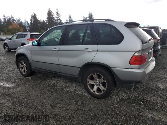 2004 BMW X5 3.0i with VIN 5UXFA13544LU27883, listed as a Copart auction lot 77273134 with 268,908 mi miles and Salvage Title. Bid and sale history available at carsss.com. Image 2.