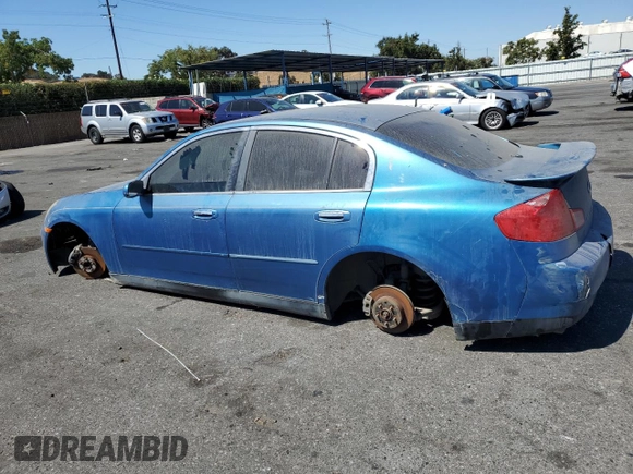 2003 Infiniti G35 w/Leather with VIN JNKCV51E43M304708, listed as a Copart auction lot 72545204 with 197,480 mi miles and Salvage Title. Bid and sale history available at DreamBid. Image 2.