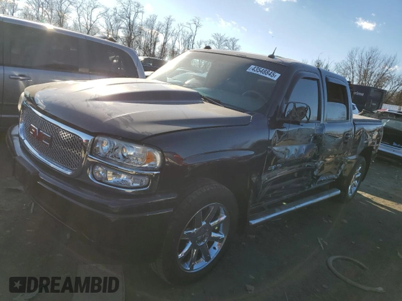 2005 GMC Sierra Denali z VIN 2GTEK63N551188181, wystawiony jako Copart lot #43548845 z przebiegiem 2 417 198 mil mil oraz Szkody całkowita. Historia ofert i sprzedaży dostępna na DreamBid. Obrazek 1.