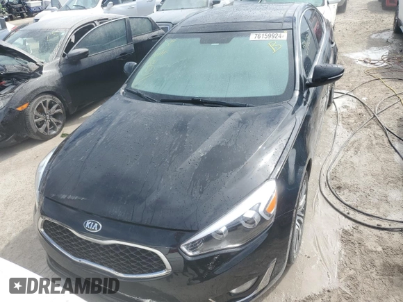 2015 Kia Cadenza Premium with VIN KNALN4D71F5181499, listed as a Copart auction lot 76159924 with 59,659 mi miles and Salvage Title. Bid and sale history available at carsss.com. Image 5.