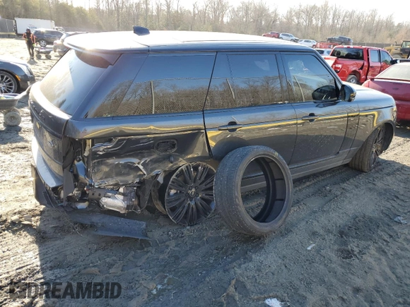 2019 Land Rover Range Rover with VIN SALGS2RE7KA561868, listed as a Copart auction lot 42425395 with Not provided miles and Salvage title. Bid and sale history available at DreamBid. Image 3.