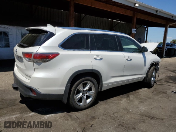 2016 Toyota Highlander Limited with VIN 5TDDKRFH3GS258727, listed as a Copart auction lot 61667005 with 121,789 mi miles and Salvage title. Bid and sale history available at DreamBid. Image 3.