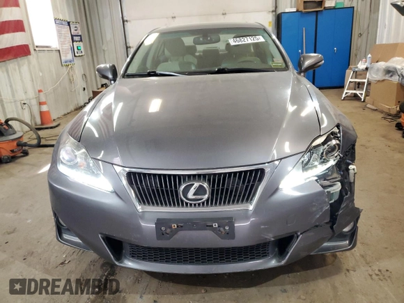 2012 Lexus IS 250 with VIN JTHBF5C22C5166690, listed as a Copart auction lot 46827125 with 98,001 mi miles and Salvage Title. Bid and sale history available at DreamBid. Image 5.