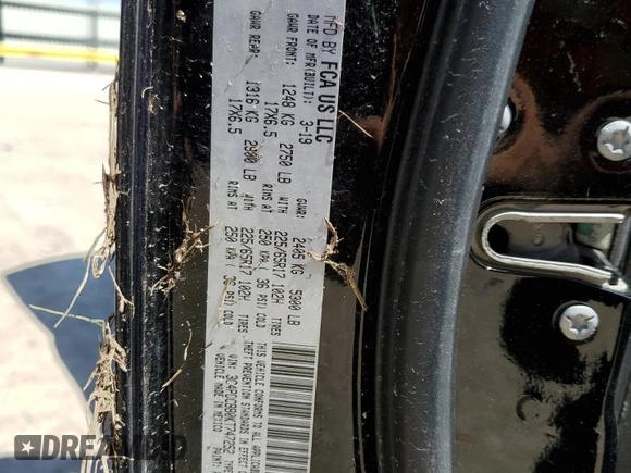 2019 Dodge Journey SE with VIN 3C4PDCBB0KT747252, listed as a Copart auction lot 56652425 with 72,581 mi miles and Salvage title. Bid and sale history available at DreamBid. Image 13.