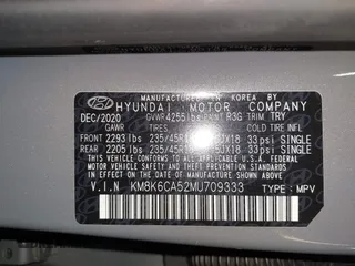 2021 Hyundai Kona Night Edition with VIN KM8K6CA52MU709333, listed as a IAAI auction lot 41704197 with 44,058 mi miles and . Bid and sale history available at DreamBid. Image 9.