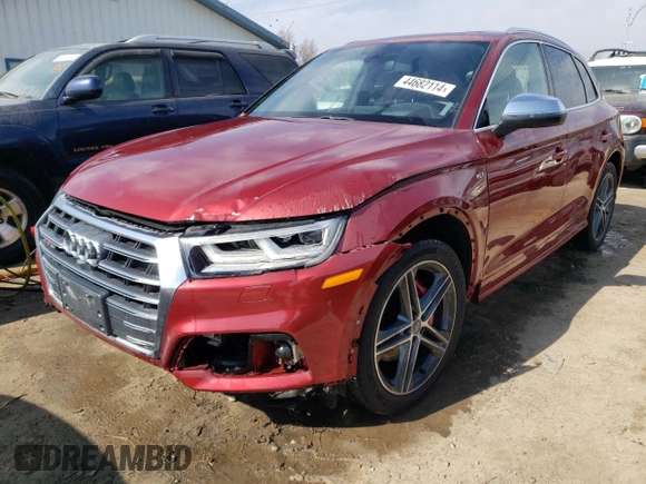 2018 Audi SQ5 Prestige with VIN WA1C4AFY9J2052733, listed as a Copart auction lot 44682114 with 132,624 mi miles and . Bid and sale history available at DreamBid. Image 1.