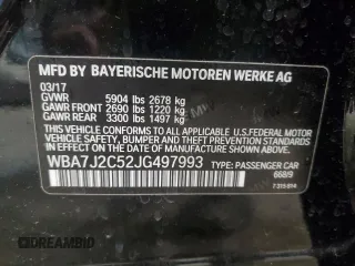 2018 BMW 7 Series 740e xDrive iPerformance with VIN WBA7J2C52JG497993, listed as a Copart auction lot 40766383 with 39,740 mi miles. Bid and sale history available at carsss.com. Image 12.