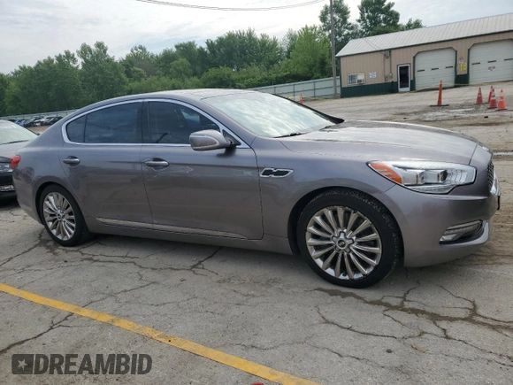 2015 Kia K900 Luxury with VIN KNALW4D48F6019883, listed as a Copart auction lot 58832735 with 59,086 mi miles and Salvage title. Bid and sale history available at DreamBid. Image 4.