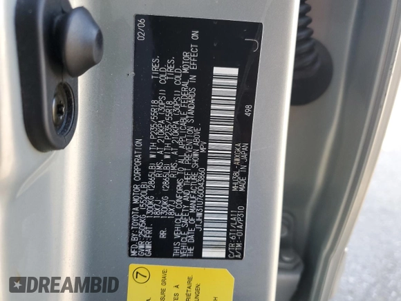 2006 Lexus RX 400h z VIN JTJHW31U760043860, wystawiony jako Copart lot #58057015 z przebiegiem 97 618 mil mil oraz Szkoda całkowita • Salvage title. Historia ofert i sprzedaży dostępna na DreamBid. Obrazek 14.