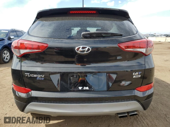 2017 Hyundai Tucson Sport with VIN KM8J3CA20HU506943, listed as a Copart auction lot 48129735 with 77,310 mi miles and Salvage Title. Bid and sale history available at DreamBid. Image 6.