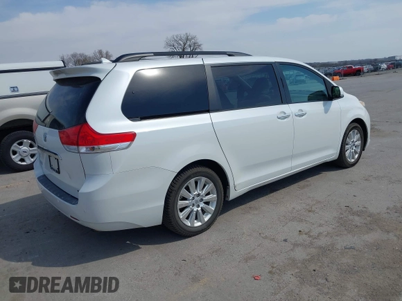 2011 Toyota Sienna XLE with VIN 5TDDK3DC6BS010355, listed as a IAAI auction lot 41998019 with 257,558 mi miles and . Bid and sale history available at DreamBid. Image 4.
