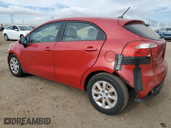 2013 Kia Rio LX with VIN KNADM5A32D6210014, listed as a Copart auction lot 86190454 with 160,175 mi miles and Salvage Title. Bid and sale history available at carsss.com. Image 2.
