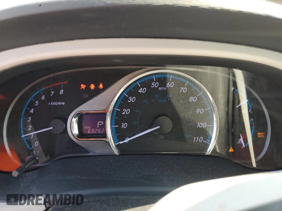 2013 Toyota Sienna XLE AAS with VIN 5TDYK3DC0DS357281, listed as a Copart auction lot 61640645 with 69,262 mi miles and Salvage title. Bid and sale history available at DreamBid. Image 9.