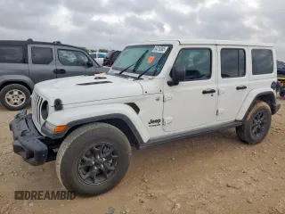 2018 Jeep Wrangler Unlimited Sahara with VIN 1C4HJXEG6JW294419, listed as a Copart auction lot 64219385 with Not provided miles and Salvage title. Bid and sale history available at DreamBid. Image 1.